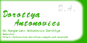 dorottya antonovics business card